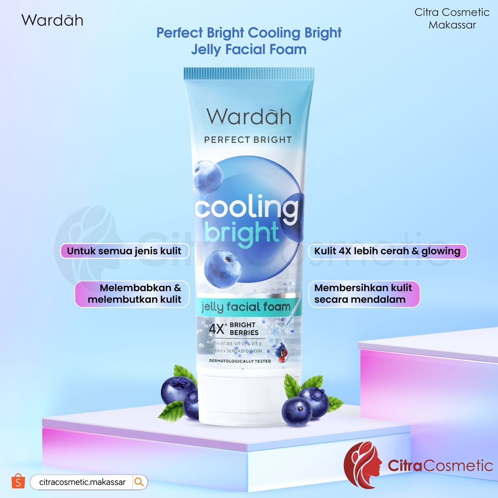 Wardah Perfect Bright Series Creamy Foam 100 Ml | Moisturizer | Peel Of Mask | Tone Up Cream | Tone Up MIcellar Water