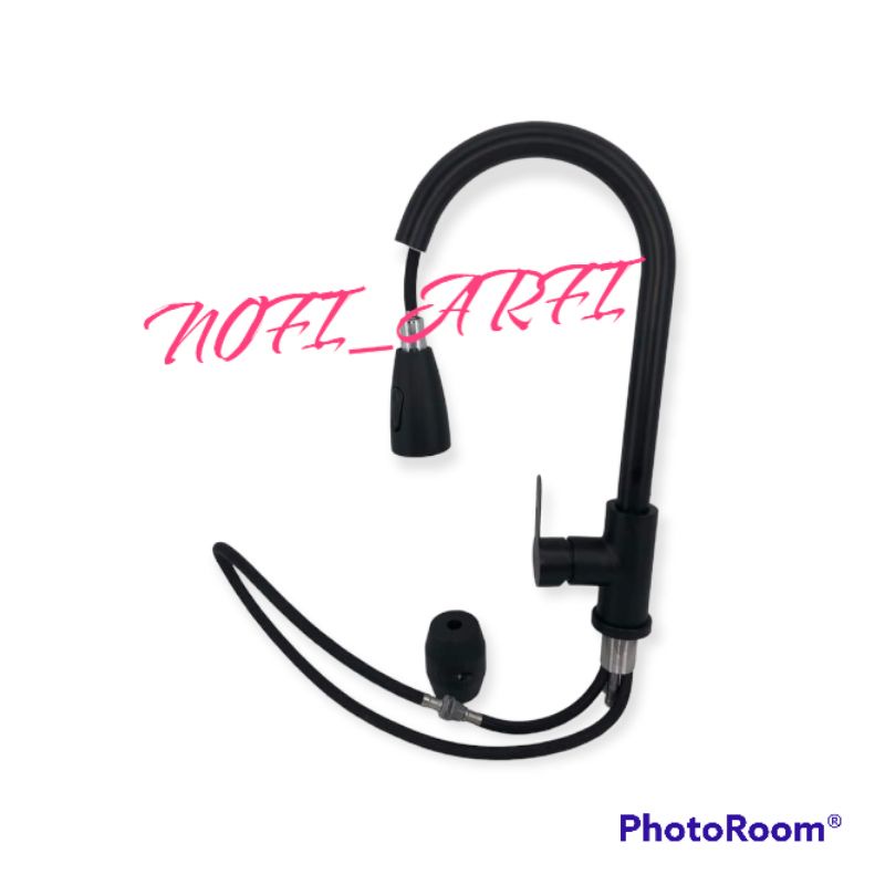 KRAN TARIK PANAS DINGIN/KRAN MIXER SUS 304/FAUCET KITCHEN SINK/KRAN TARIK HITAM/KRAN TARIK STAINLESS
