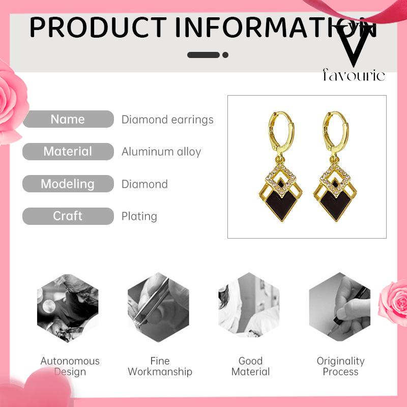 CODRhombus bentuk minyak Drop anting-anting modis anting-anting High-end-FA