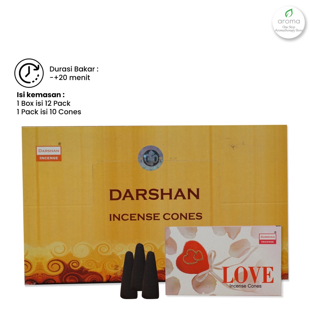 Dupa India (Aromaterapi) Cones - Darshan Love