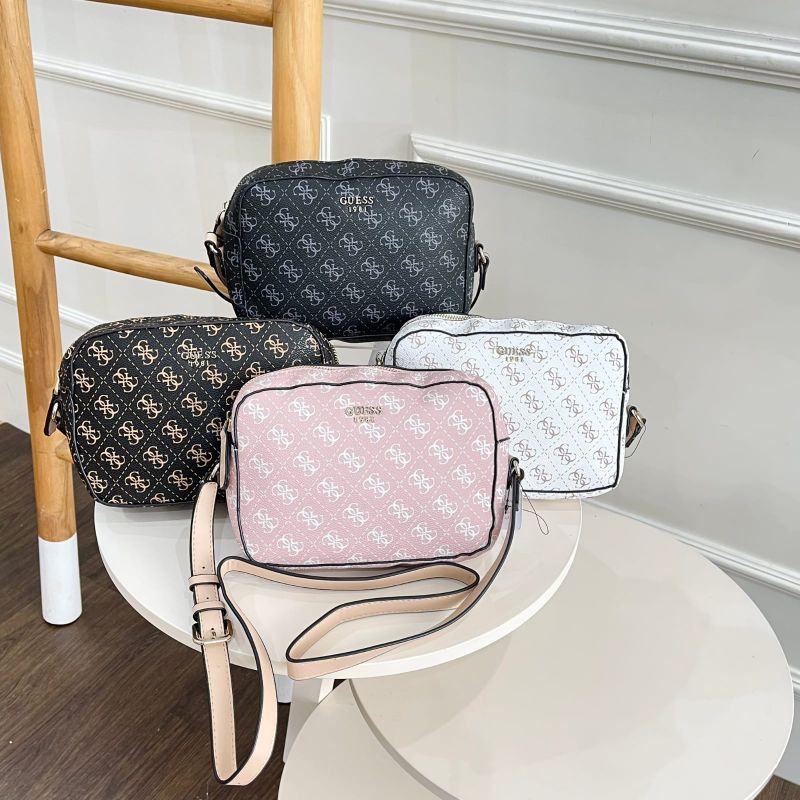 PROMO SALE Tas Guess selempang pink hitam putih coklat black white brown