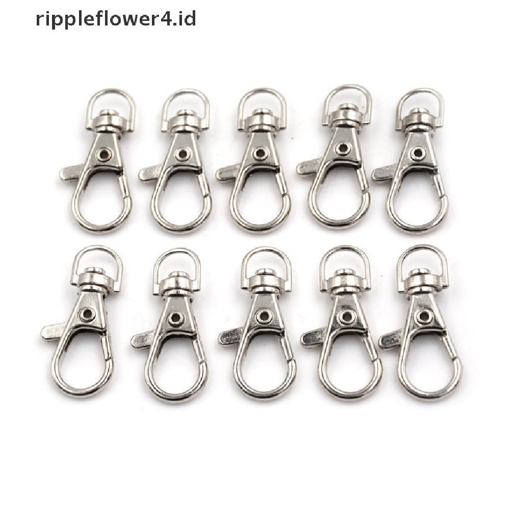 {rippleflower4.id} 10pcs/set Lobster Clasp Swivel Trigger Clip Snap Hook Tas Gantungan Kunci Mobil Gantungan Kunci~