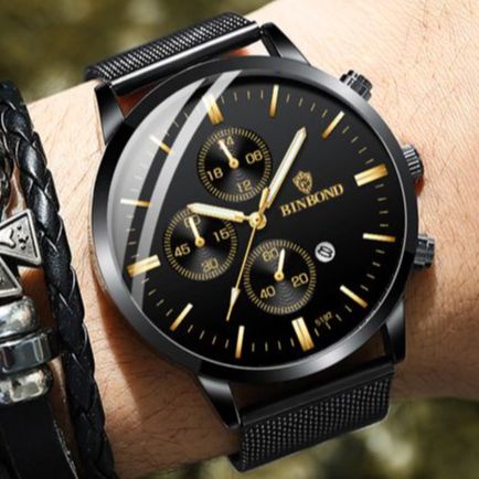BOSINDO- Jam tangan pria FNC21 Analog Sporty FullStainless Tahan Air/Jam Tangan Pria ORIGINAL Impor/Bisa Bayar Ditempat