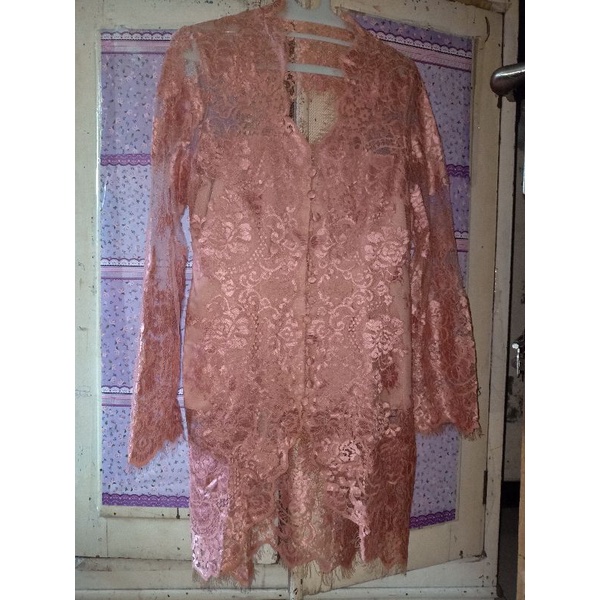 preloved kebaya dusty pink