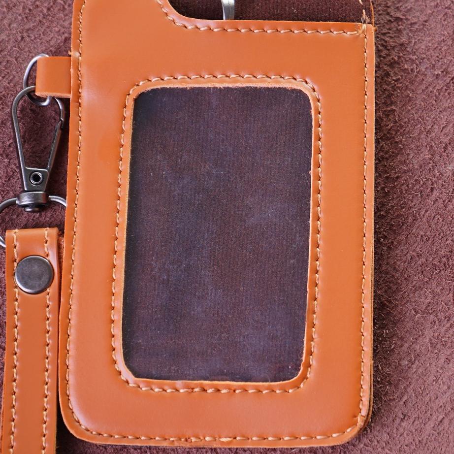 

U-29➸) NAME Tag ID Card Case & Holder Terbuat Dari Kulit Sapi Asli Kulit Lanyard Termurah Berkualitas Tali Gantung papan nama tempat kartu ATM tempat gantungan foto pengenal tanda pengenal pegawai karyawan pekerja kantor perlengkapan kantor Q leather bisa