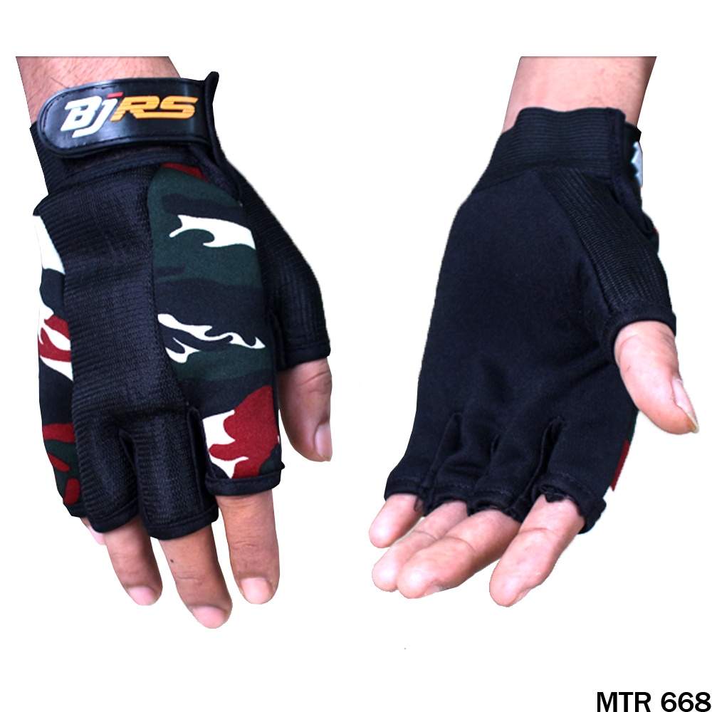 Sarung Tangan Motor Setengah Jari Loreng - MTR 669