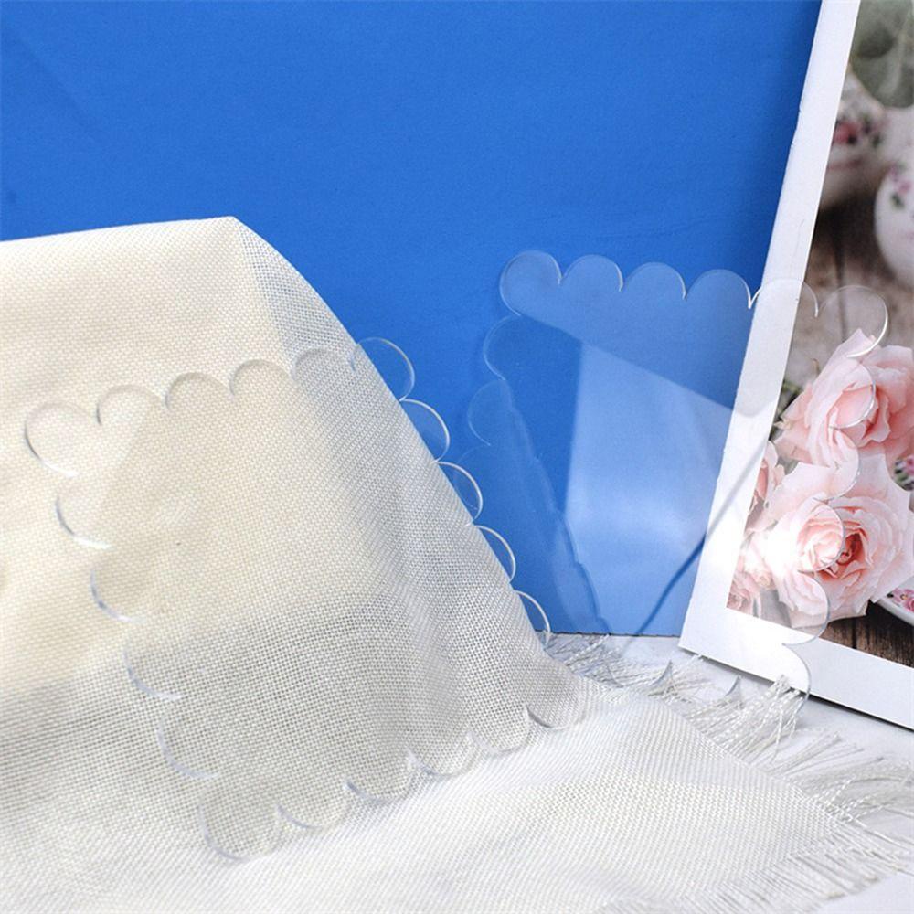 Preva 2pcs Scraper Kue Set Sugarcraft Hiasan Kue Pastry Cutter Gigi Gergaji Akrilik Bening Transparan