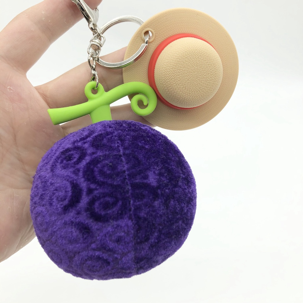 One Piece Devil Fruit Gomugomu Nut Plush Silicone Keychain Simulation Animation