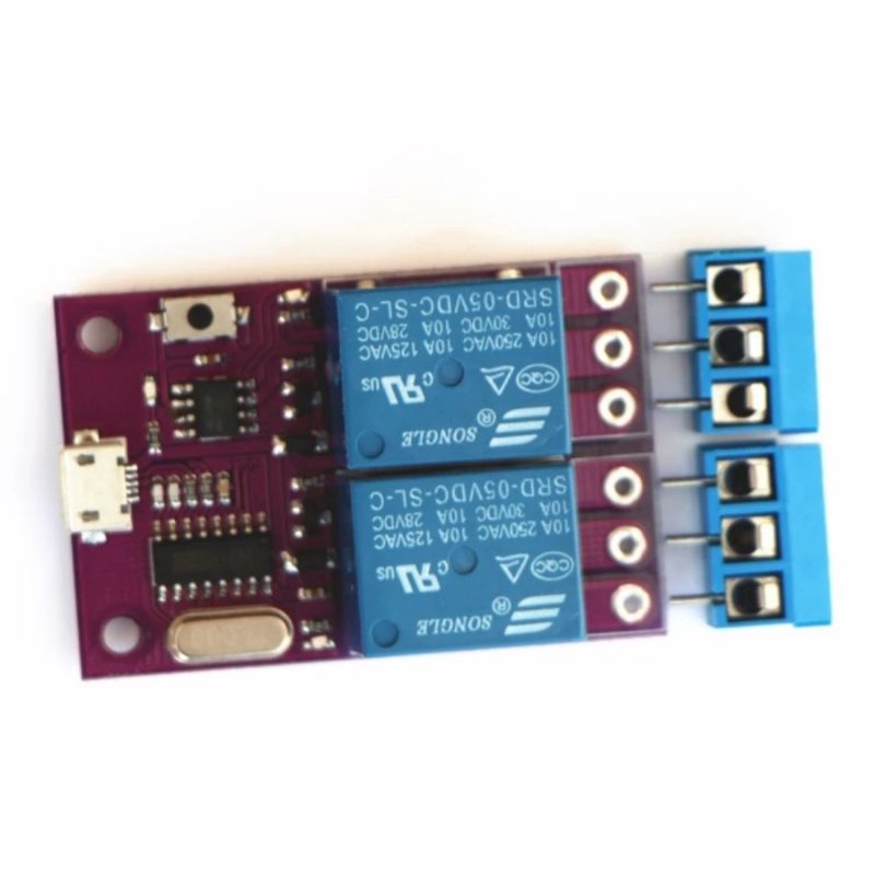 MCU 340 5V 2 Saluran Modul Relay Delay USB Saklar Kontrol Cerdas