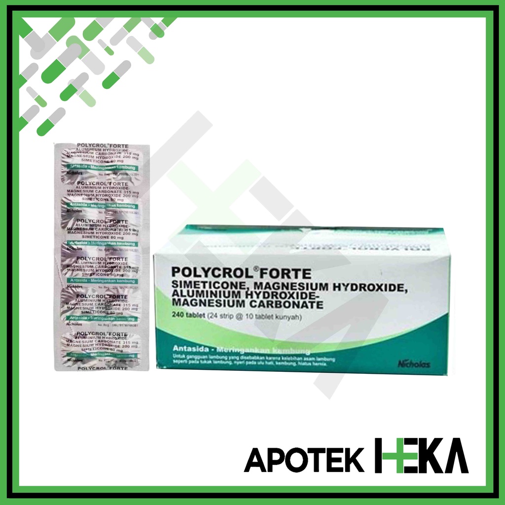Polycrol Forte Box isi 24x10 Tablet - Obat Maag Mual Lambung (SEMARANG)