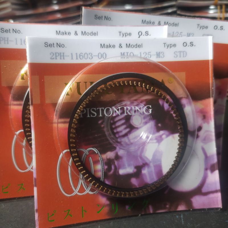 RING SEHER RING PISTON  2PH MIO M3/MIO 125 UKURAN STD 25 50 75 100 ORIGINAL ASLI FUKUYAMA