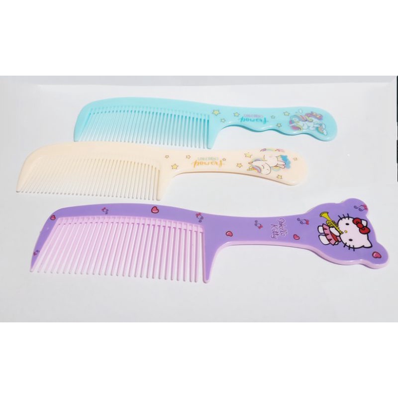 SS12 Sisir Plastik HelloKity/Unicorn 1pcs