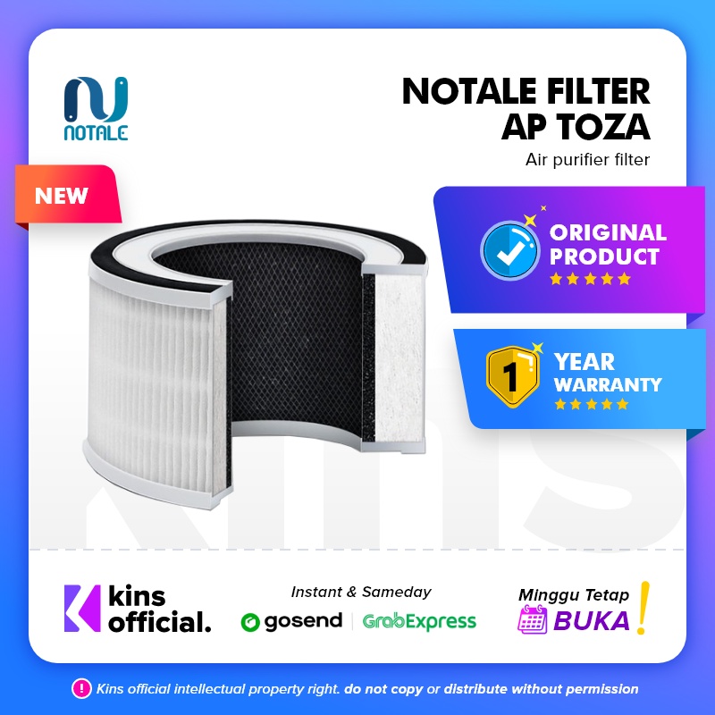 Notale Replacement HEPA13 Filter Pengganti For Air Purifier Toza Plus