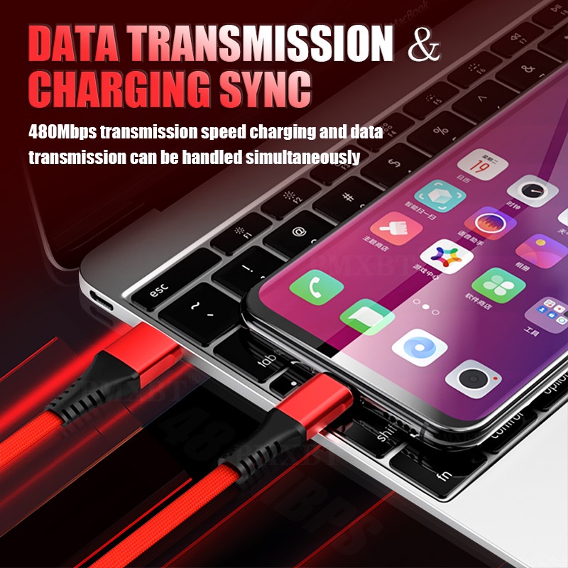 Kabel 30CM Pendek Tipe C Micro USB Fast Charging Kabel Data Untuk Handphone Power Bank Baterai Kabel USB Portable