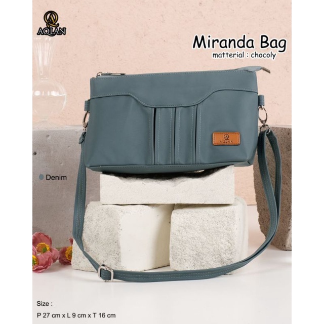 TAS SELEMPANG MIRANDA BAG BY AQLAN BAHAN CHOCOLY ANTI AIR WATERPROOF PREMIUM