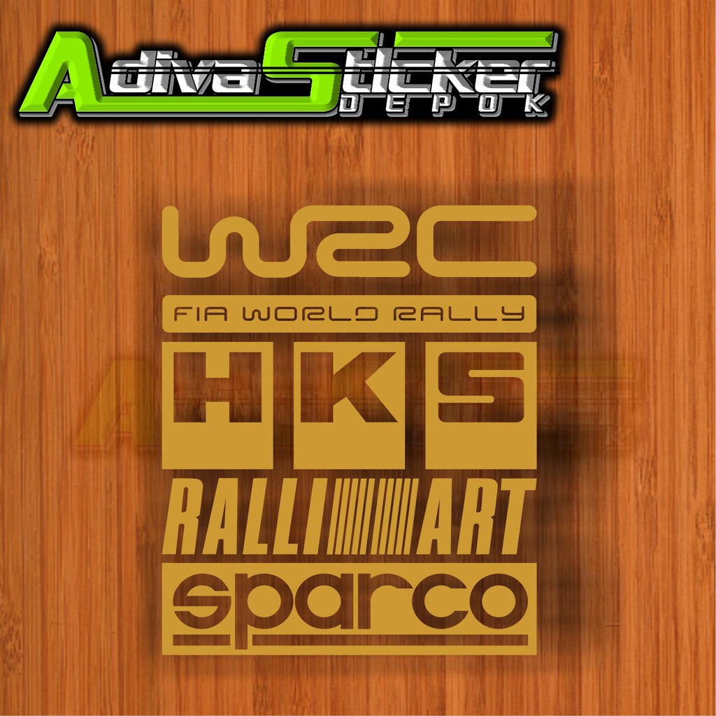 stiker sticker mobil set racing wrc ralliart hks set