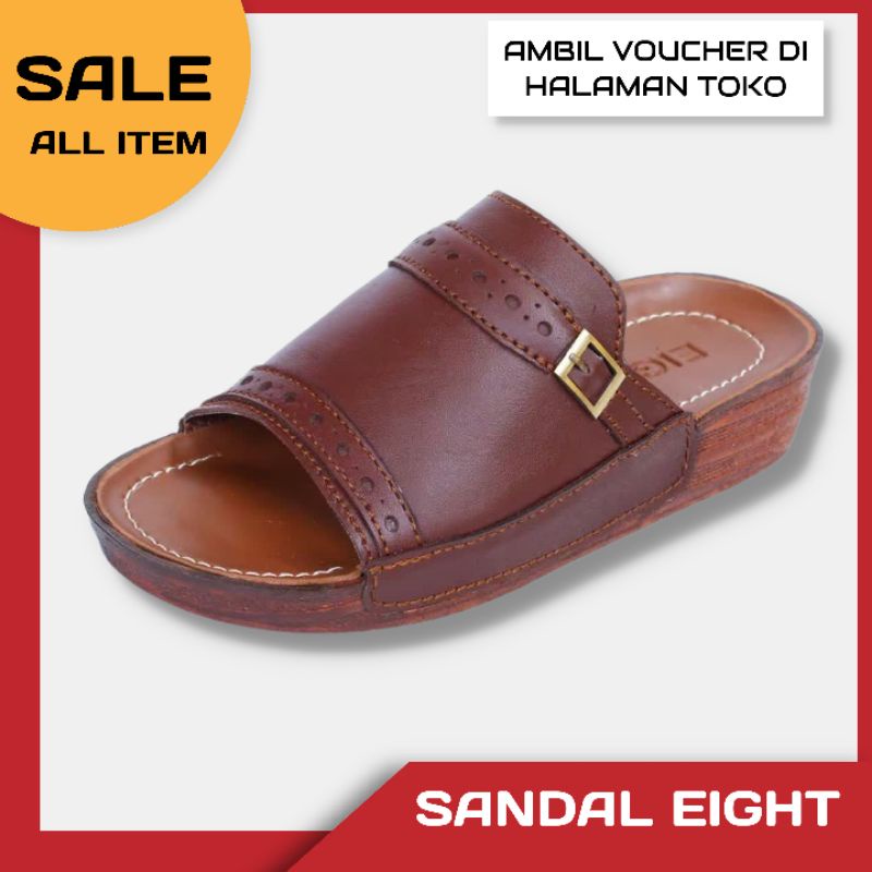 sandal kulit pria asli garut casual bata sendal jepit murah lebaran santai indian flip flop HD