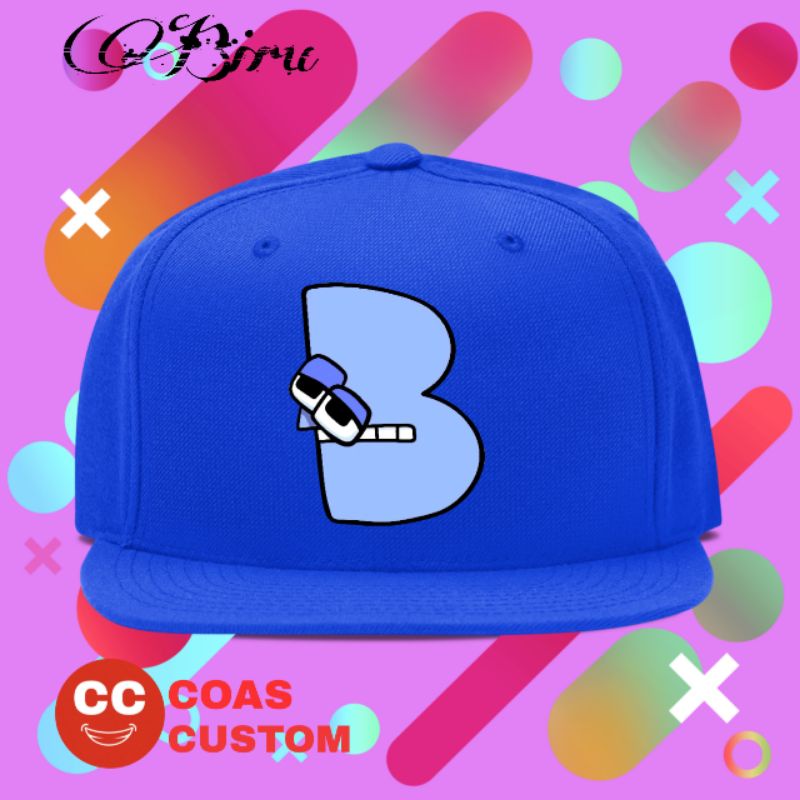 Topi alfabet lore topi snapback anak