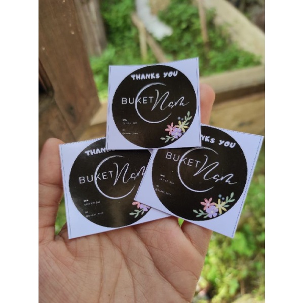 

stiker logo untuk buket bisa req