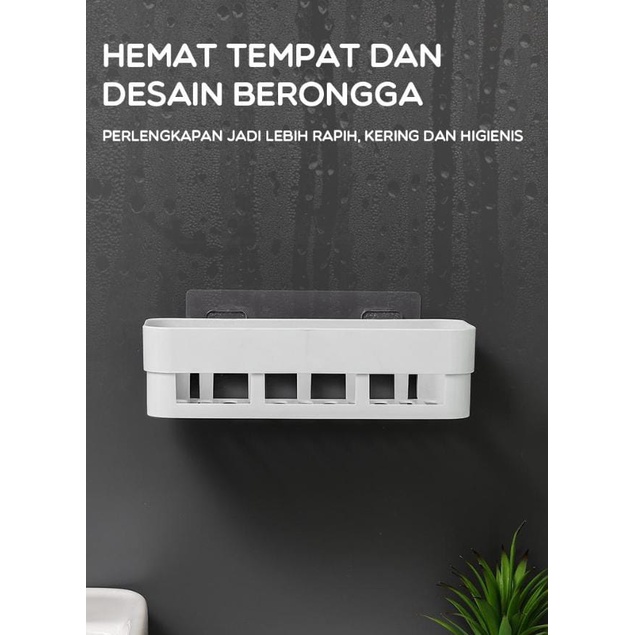 Samono Shelf Segitiga Toilet Rack White Rak Sudut Gantung