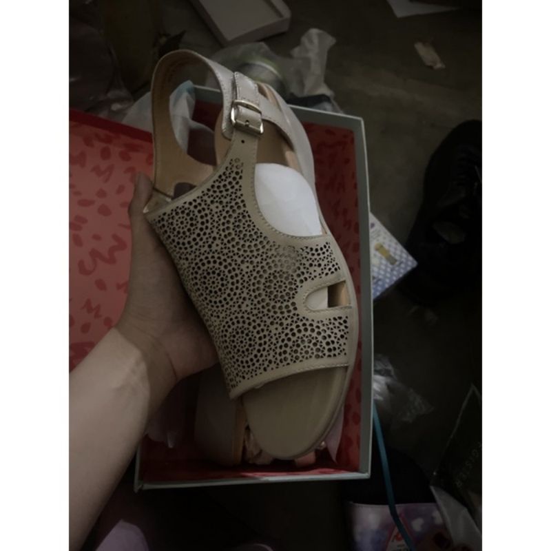 SANDAL WANITA ZIERA SUPER SUPPORT KULIT ECHO BLONDE