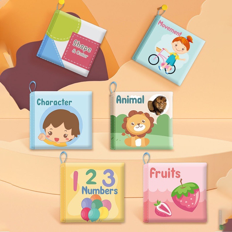 Baby Early Education SOFT BOOK / buku bantal bayi / buku cerita bayi bahan kain anak/ pillow book Mainan Edukasi Karakter Anak Balita Belajar Cerita (BIC)