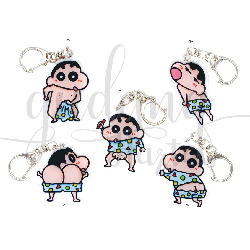 Gantungan Kunci Murmer Shinchan Keychain Akrilik Motif Kartun Jepang GH 302243