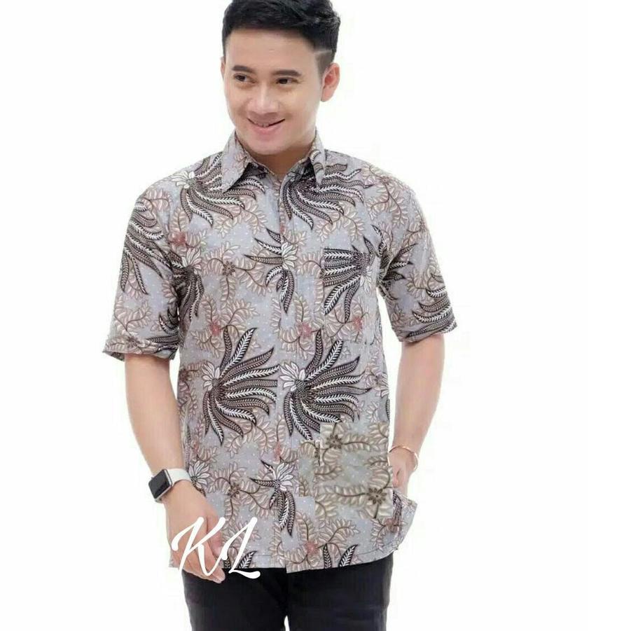 Baju Batik Pria Dewasa 2022 Lengan Pendek Kekinian Kemeja Batik Lengan Pendek Pria Mewah Kemeja Bati