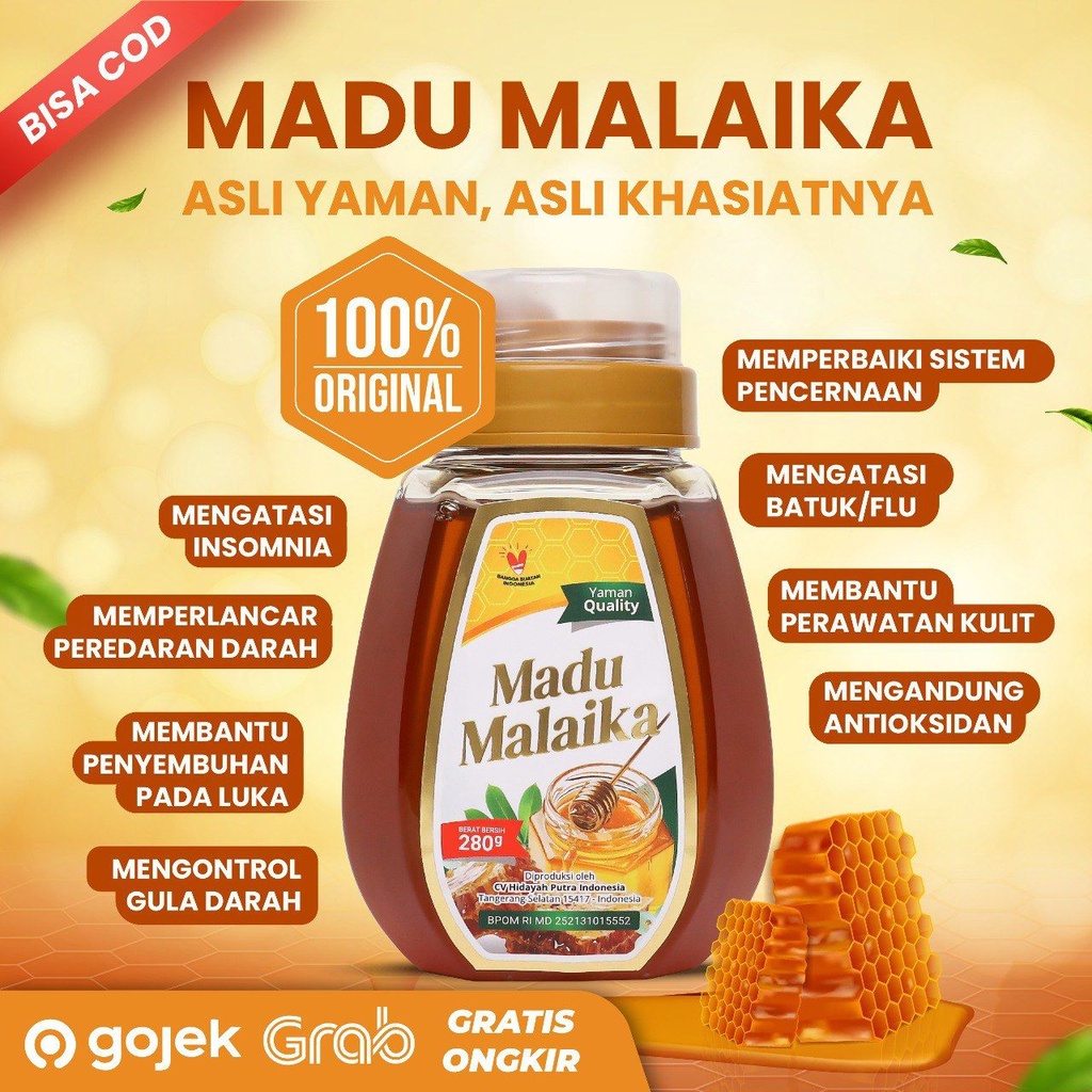 

Madu Yaman Mara'i Malaika Premium 280gr 100% Original