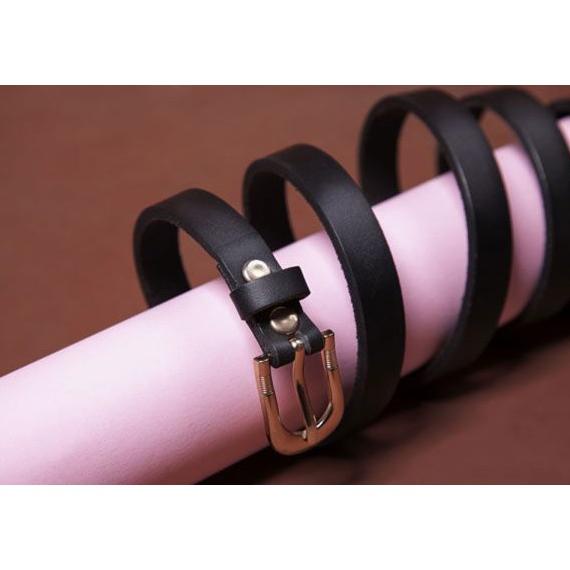 (Ready COD) GK Women Belt - Sabuk Kulit Asli Wanita / Gesper Kulit Wanita / Sabuk Kasual (Tanpa Jahi