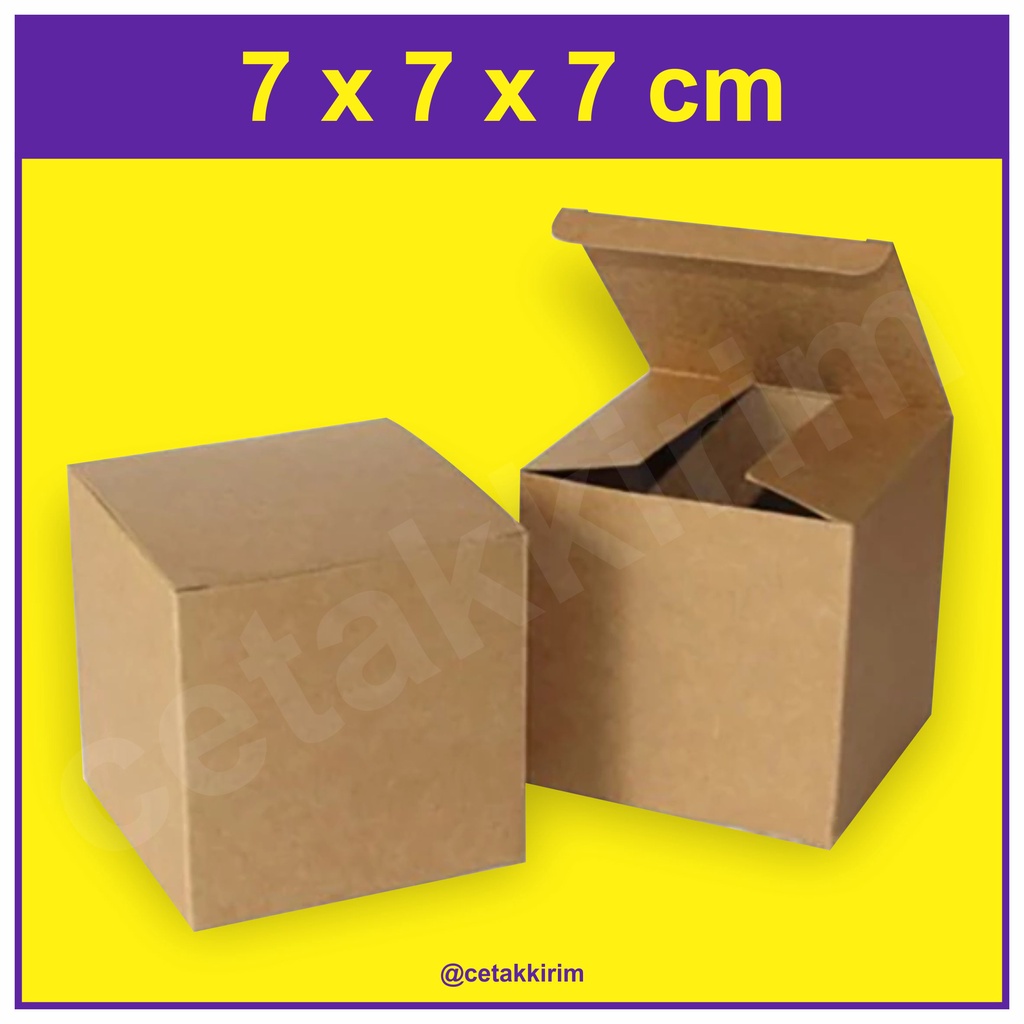 

Box Kraft Coklat 350gr Custom Murah 7x7x7cm