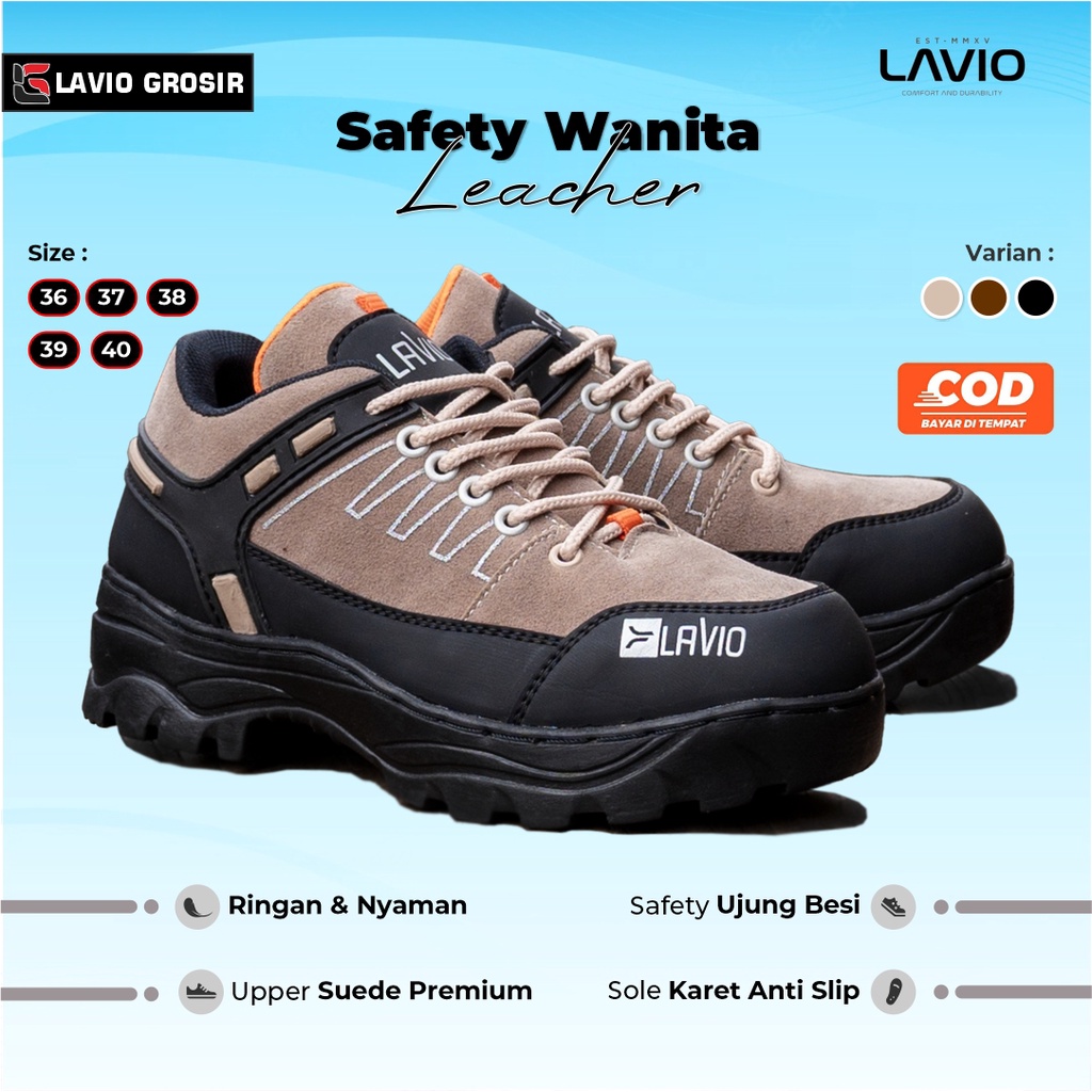 Jual Sepatu Safety Wanita Sepatu Cewek Kekinian Sepatu Pria Wanita Original Lavio Leacher