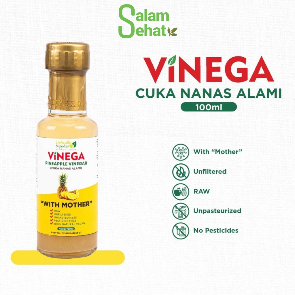 

Dehealth FINEGA d/h VINEGA Cuka Nanas Nenas 100ml / Pineapple Vinegar 100 ml Kemasan botol kaca
