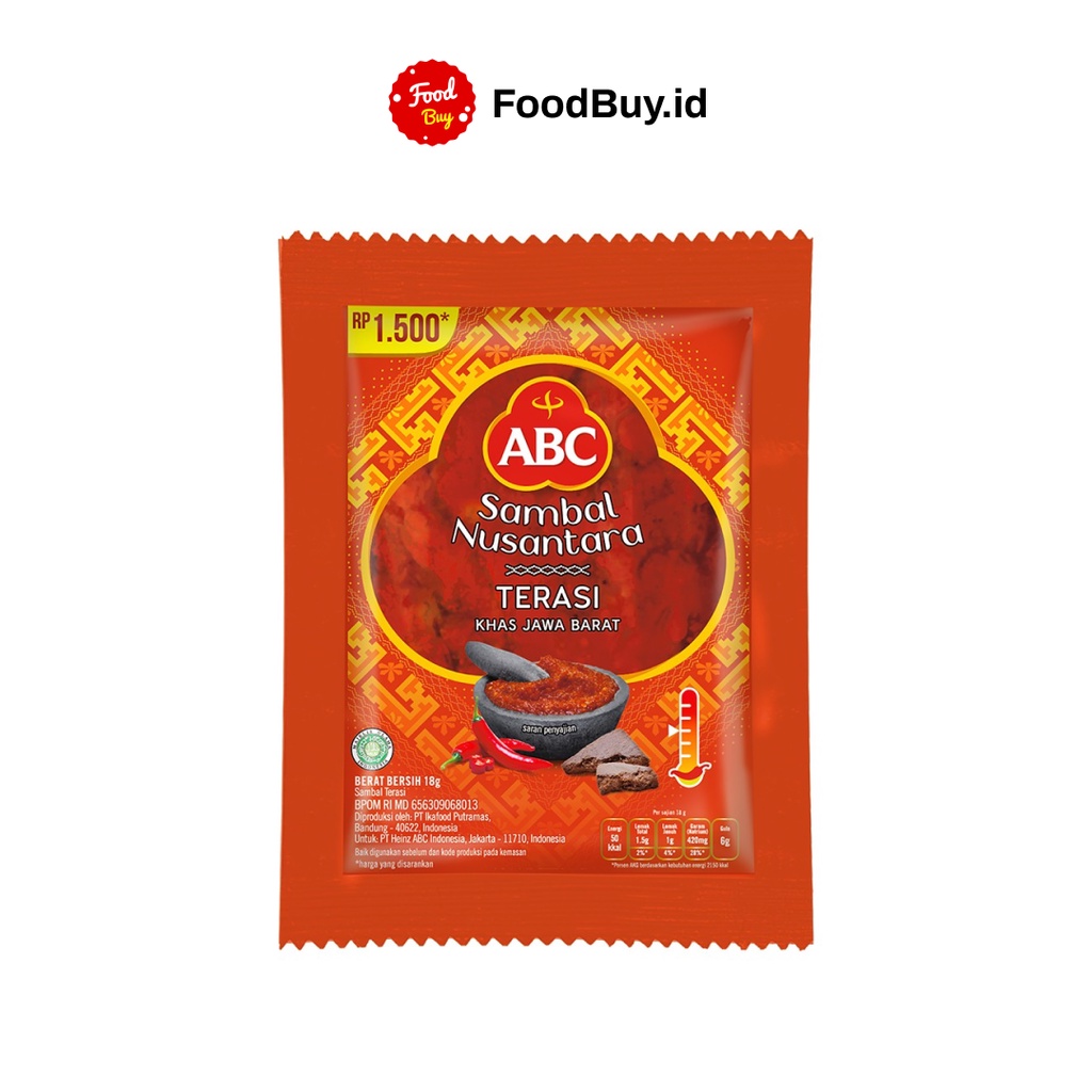 

ABC Nusantara Sambal Terasi Khas Jawa Barat 18 gr