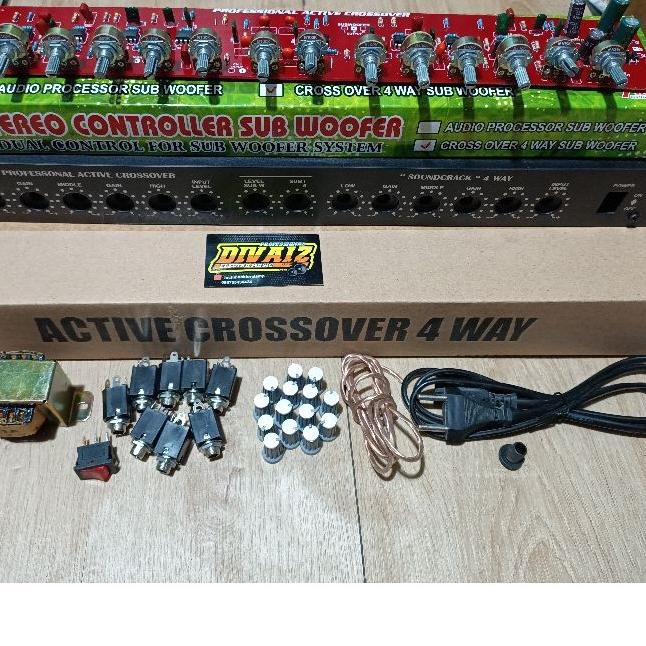 TERBAIK kit Aktif Crossover 4way sub + box paket komplit ⁂ 889