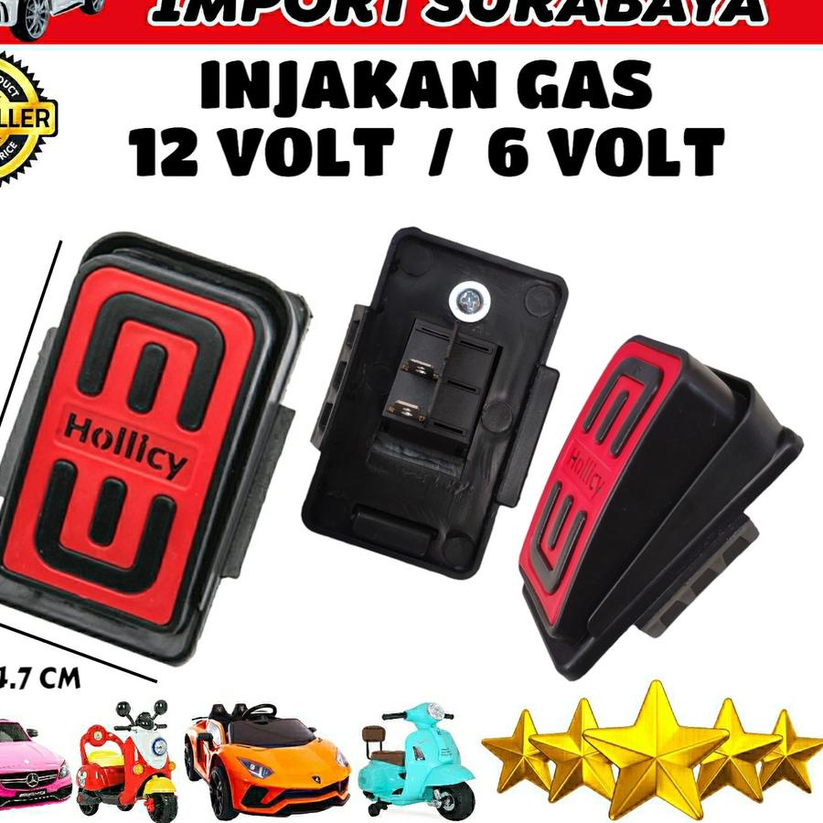 ⇹ INJAKAN MOTOR MOTORAN ANAK MOBILAN AKI ANAK 12 VOLT 6 VOLT TOMBOL INJAK GAS RIDE ON CAR RC PLIKO P