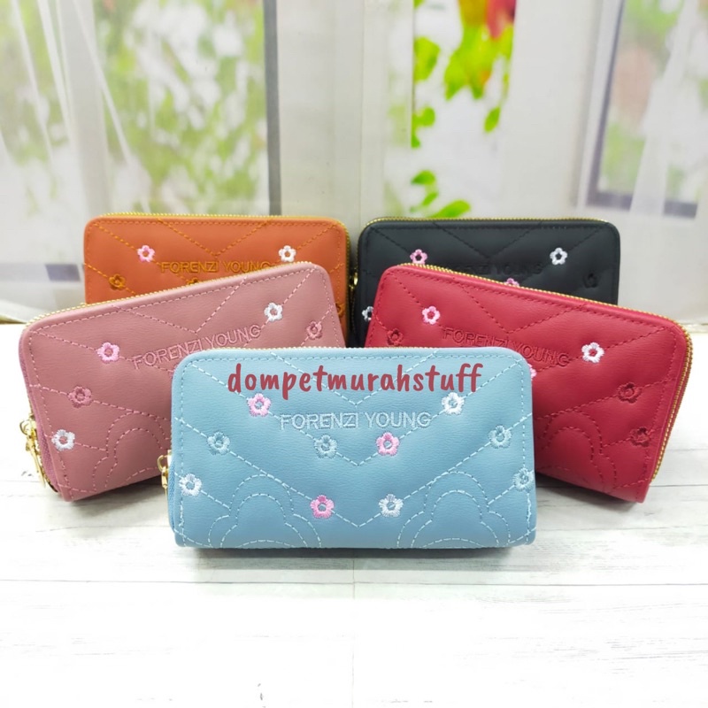 COD DOMPET WANITA TEBAL RESLETING DOUBLE UKURAN SEDANG