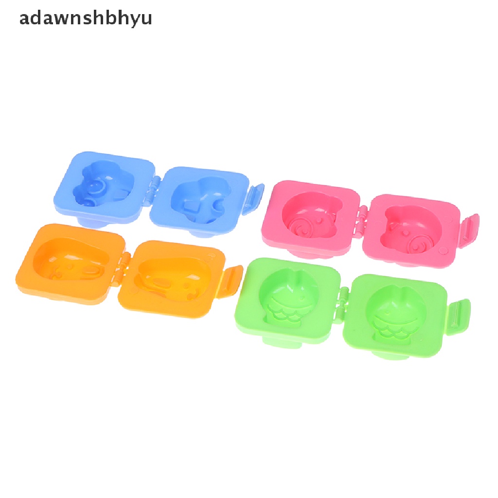 Adawnshbhyu 2 Pcs Cetakan Telur Rebus Cetakan Telur Kartun Lucu 3D Egg Ring Mold Bento Maker Cutter Egg Tool ID