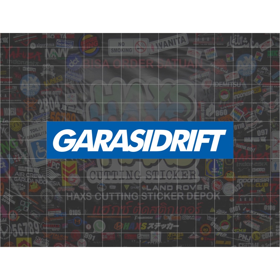 Cutting Sticker Garasi Drift Ukuran 10 Cm Untuk Motor Mobil