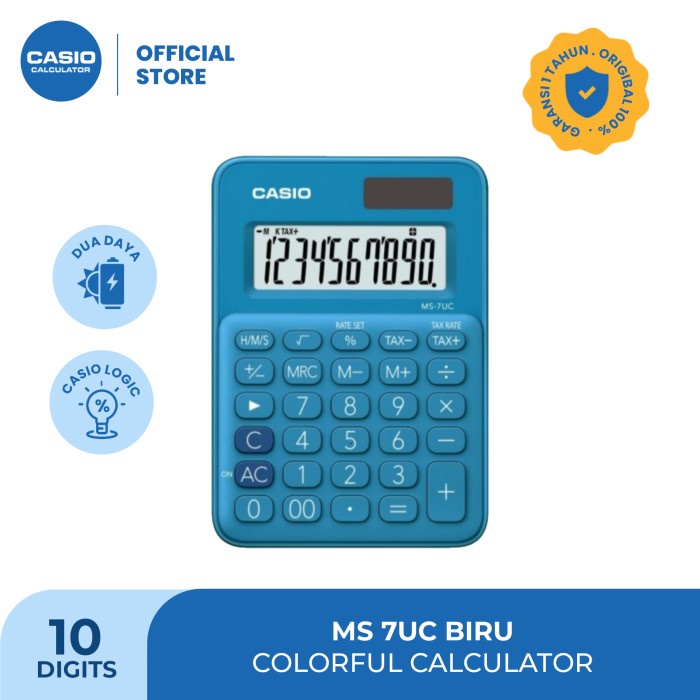 

MURAH CASIO Colorful Calculator MS-7UC-Blue