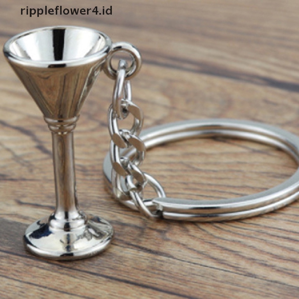 {rippleflower4.id} Fashion Kepribadian Bar Wineware Bartender Gantungan Kunci Hadiah Pesta Gantungan Kunci Mobil~