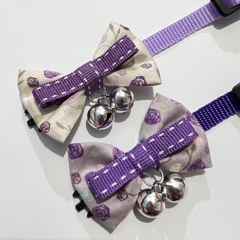 Kalung Kucing Pita Double Lonceng by Miaw Miaw