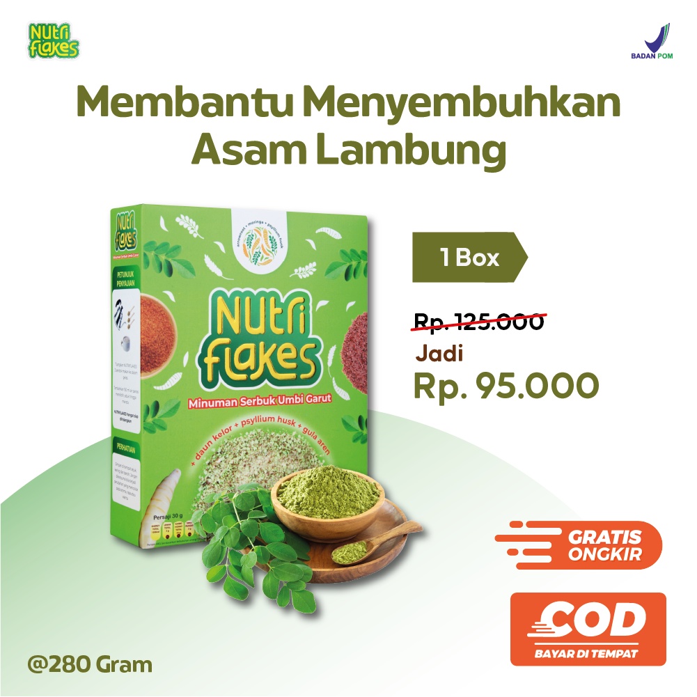 Jual Nutriflakes Umbi Garut Atasi Asam Lambung Original 1 Box Shopee