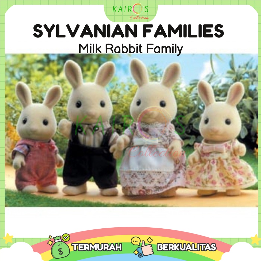 Sylvanian Families Milk Rabbit Family