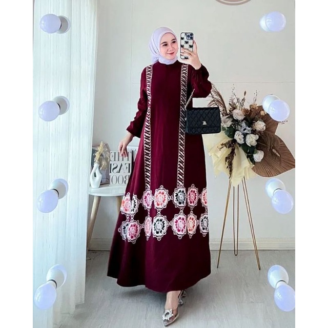 [Bisa COD] LJM-GAMIS TWILL RAYON ASLI PEKALONGAN DRESS DAILY GAMIS REMAJA