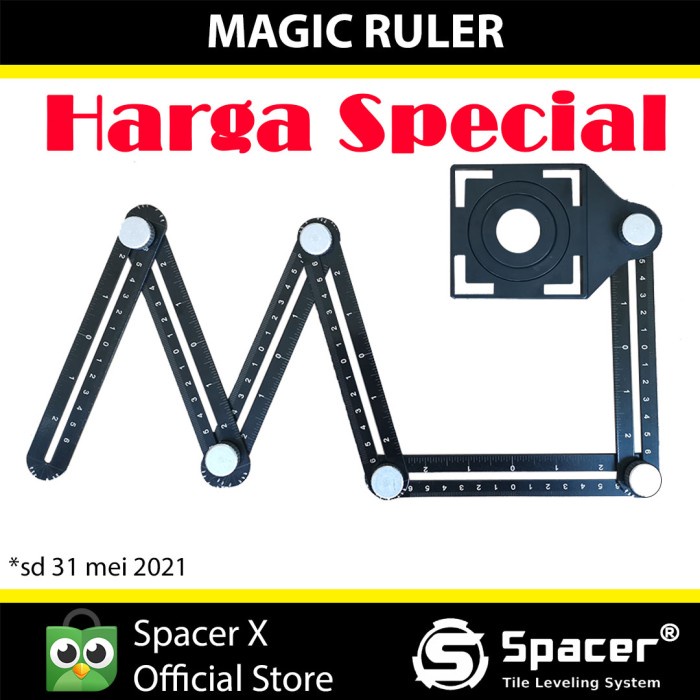 

Matr Magic Ruler Penggaris 6 Siku Pedoman Lubang Pada Keramik