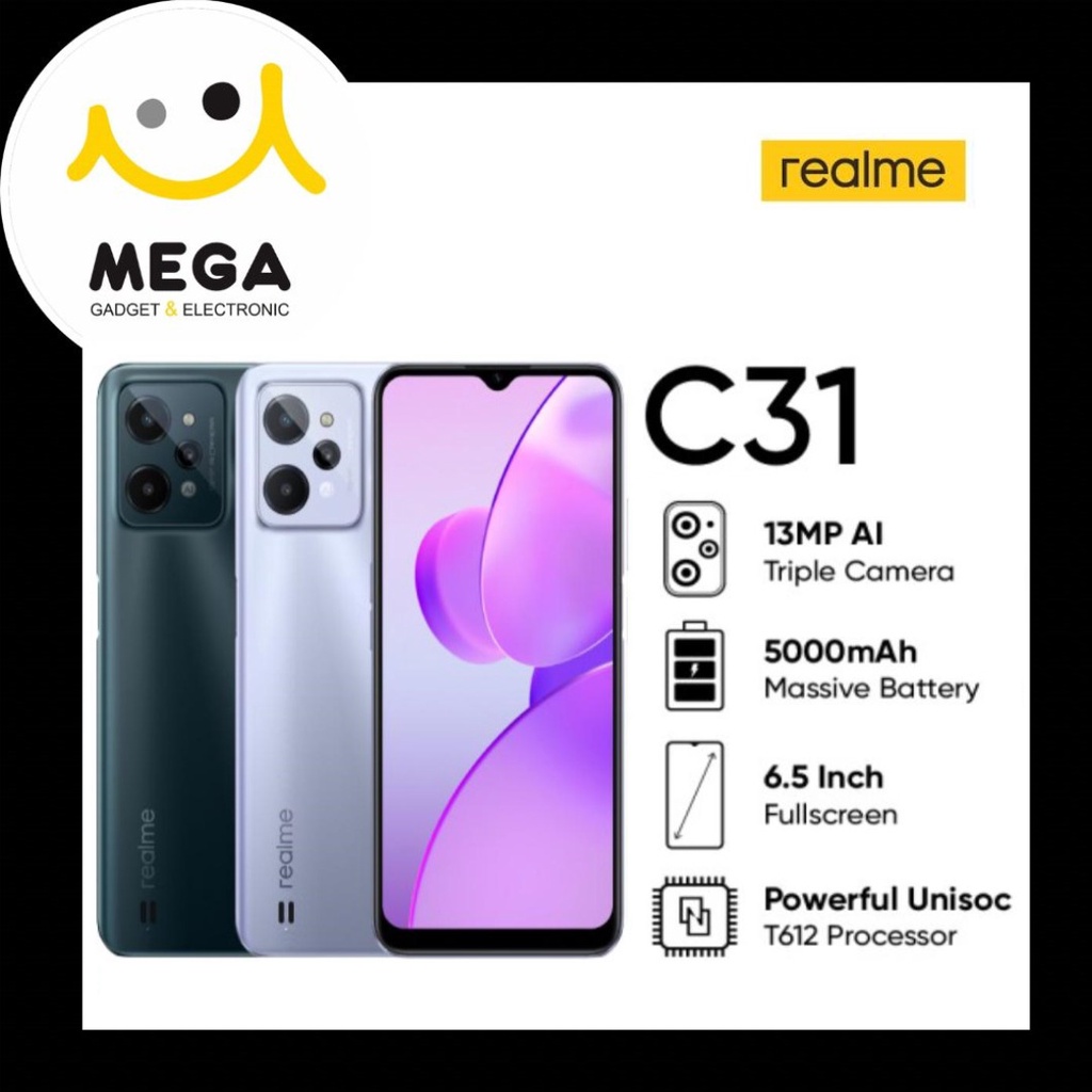 Realme C31 4GB + 64GB Garansi Resmi Realme Indonesia