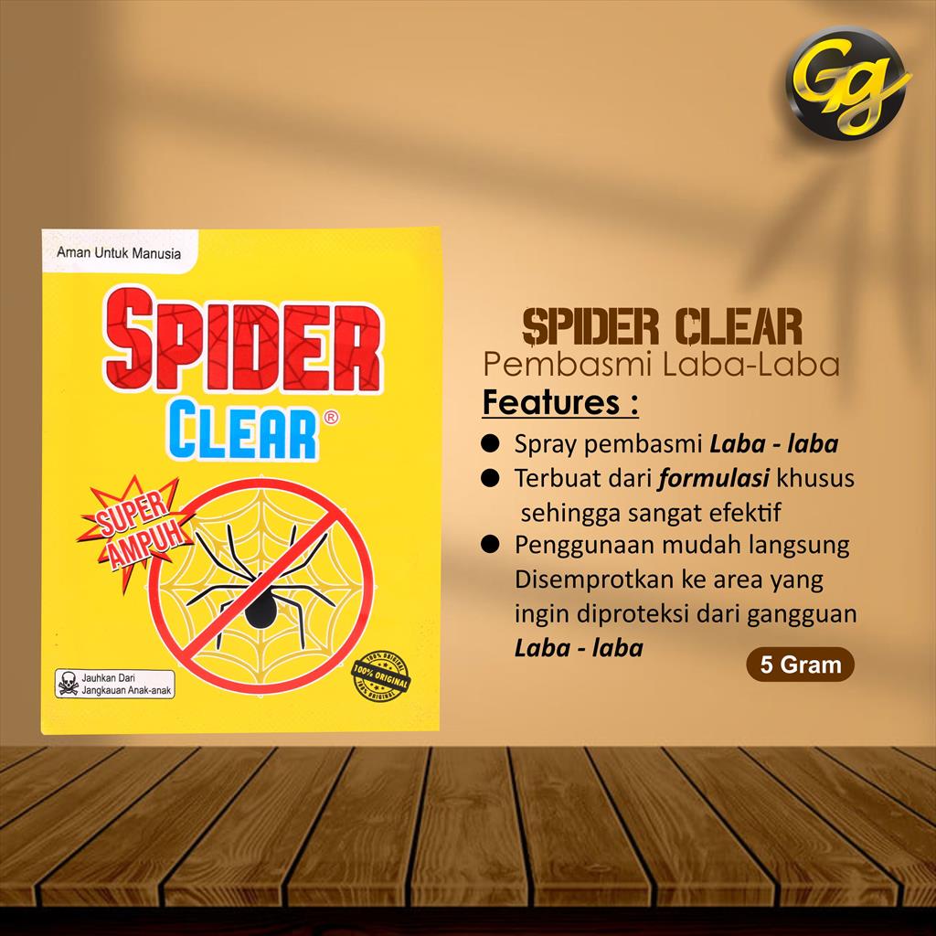 SPIDER CLEAR SACHET 5 GRAM PEMBASMI LABA LABA INSEKTISIDA