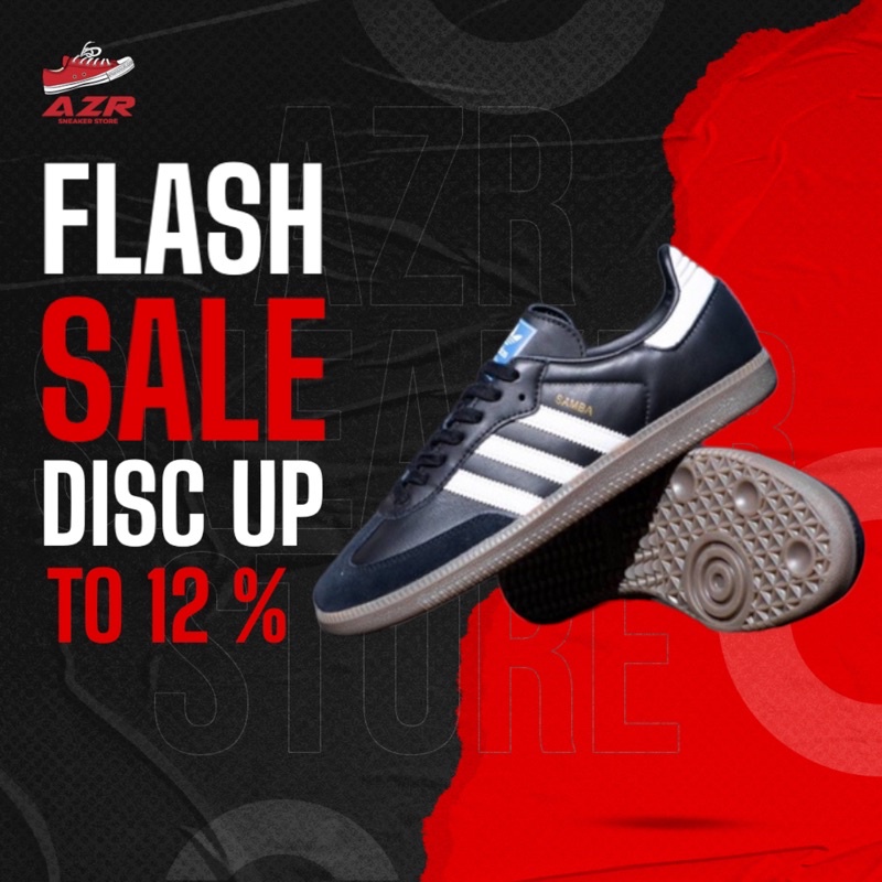 ADIDAS SAMBA BLACK WHITE GUM