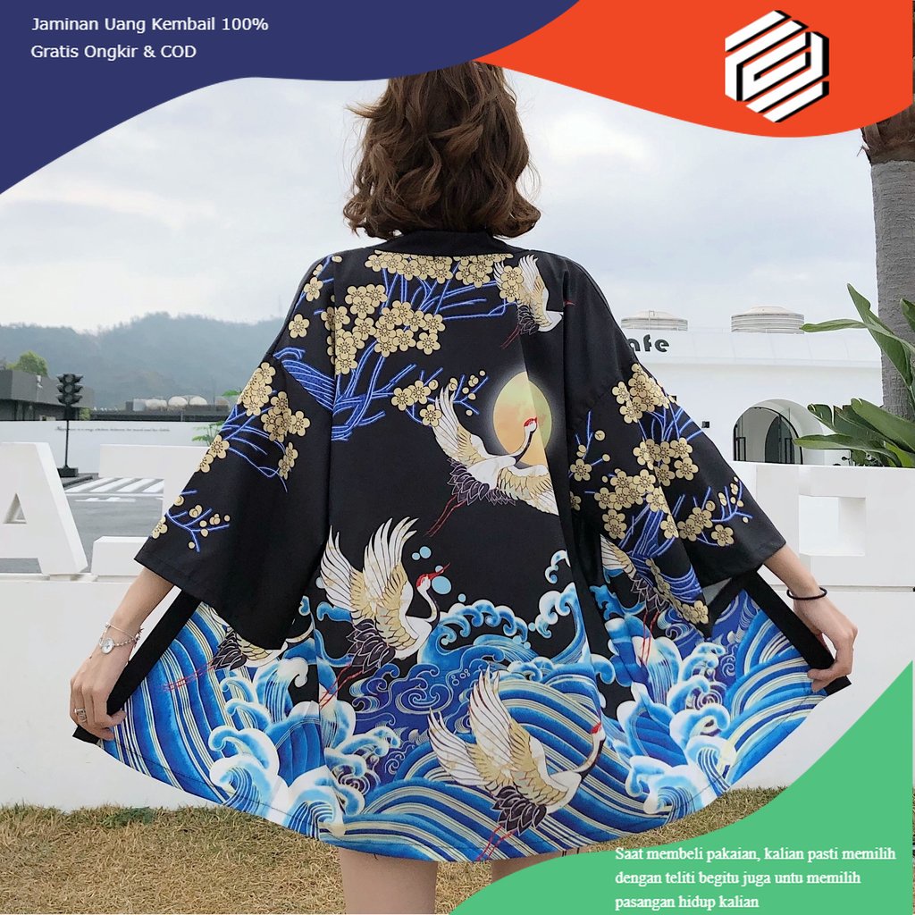 baju HAORI / OUTER / CARDIGAN / HAPPI / LOOSE KIMONO PRIA WANITA COWOK CEWEK ALA JEPANG KOREA HARAJU